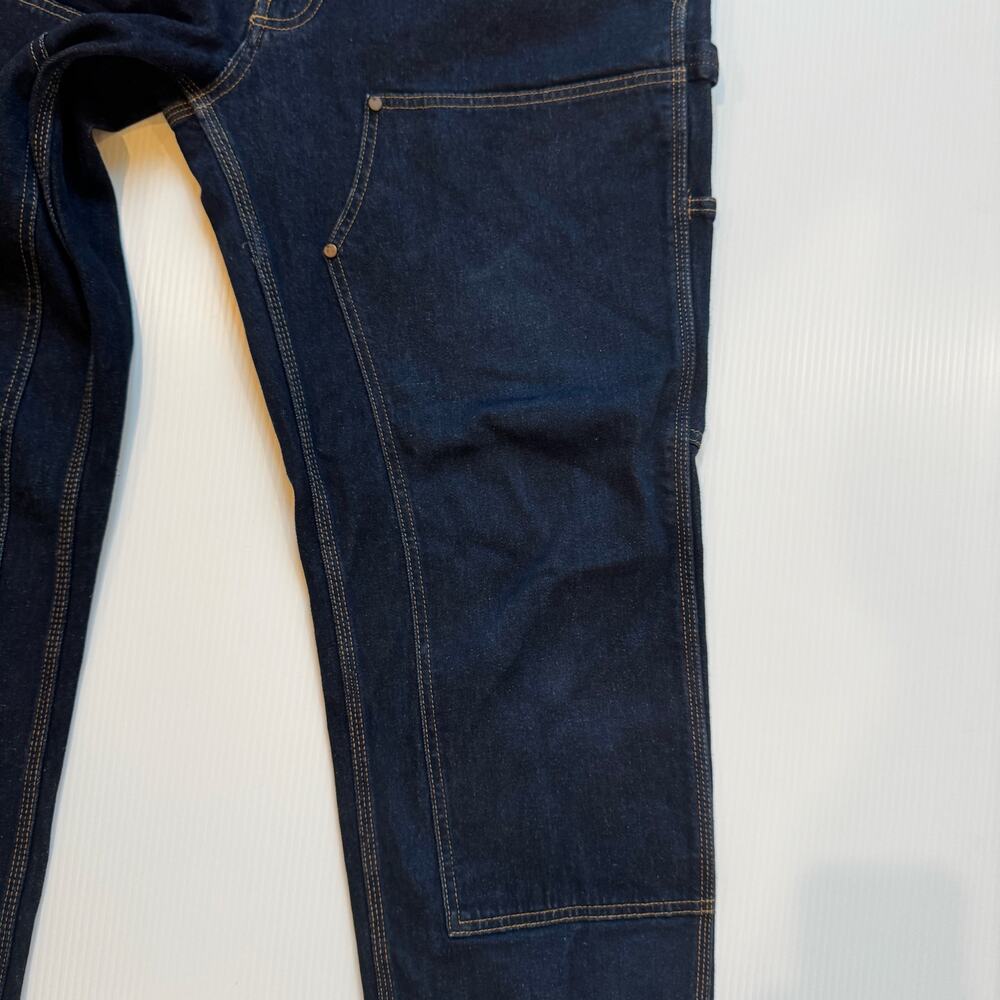 Banana Republic Straight Carpenter Jeans 35x36 Double Knee Utility Dark Big Tall - Picture 12 of 16